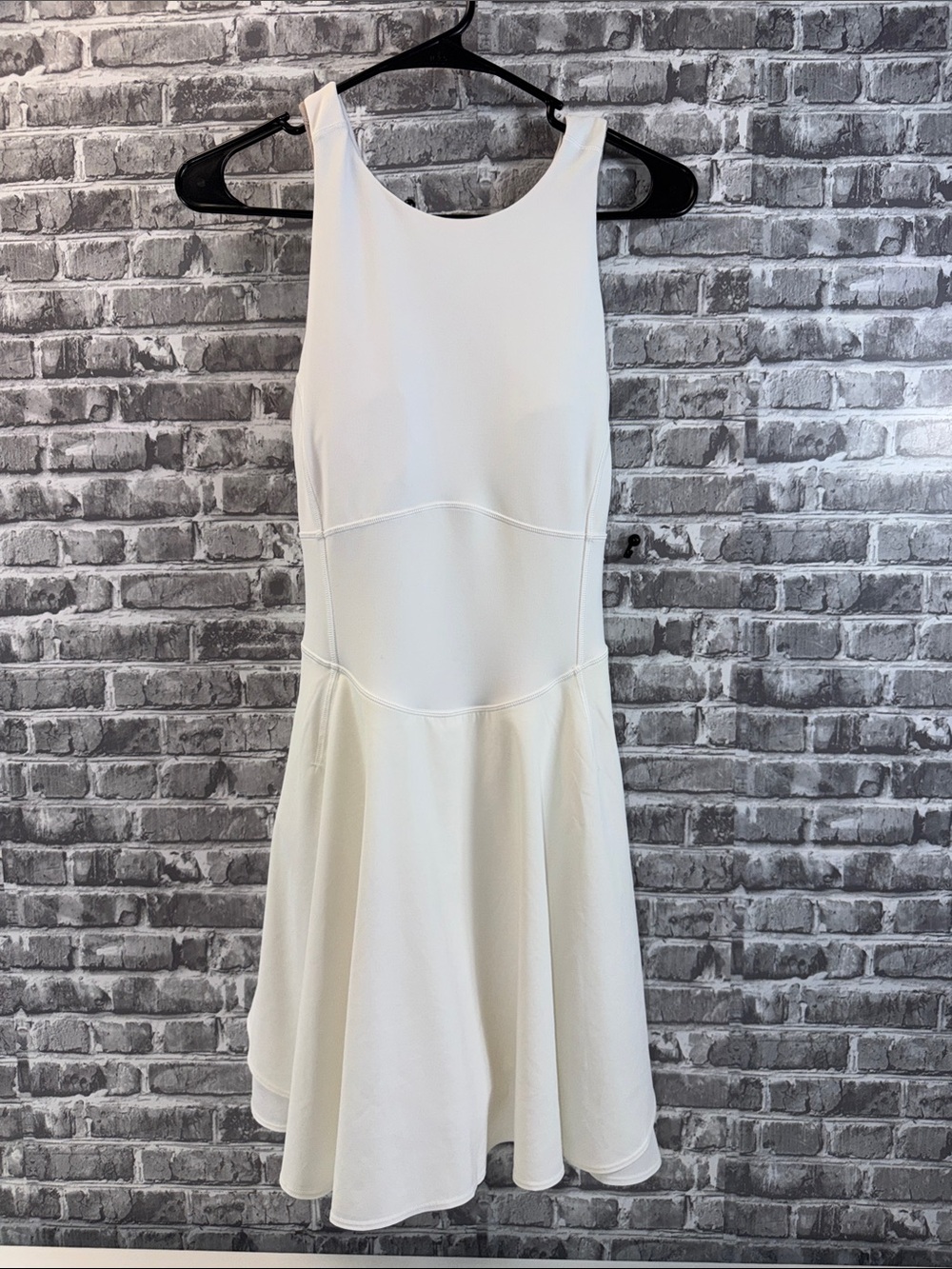 lululemon athletica White Sleeveless Fit-Flare tennis dress